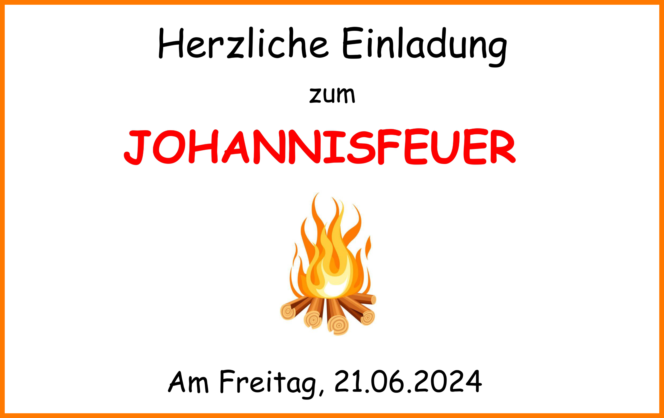 Herzliche Einladung Zum Johannisfeuer 2024 Gemeinde Frankenwinheim